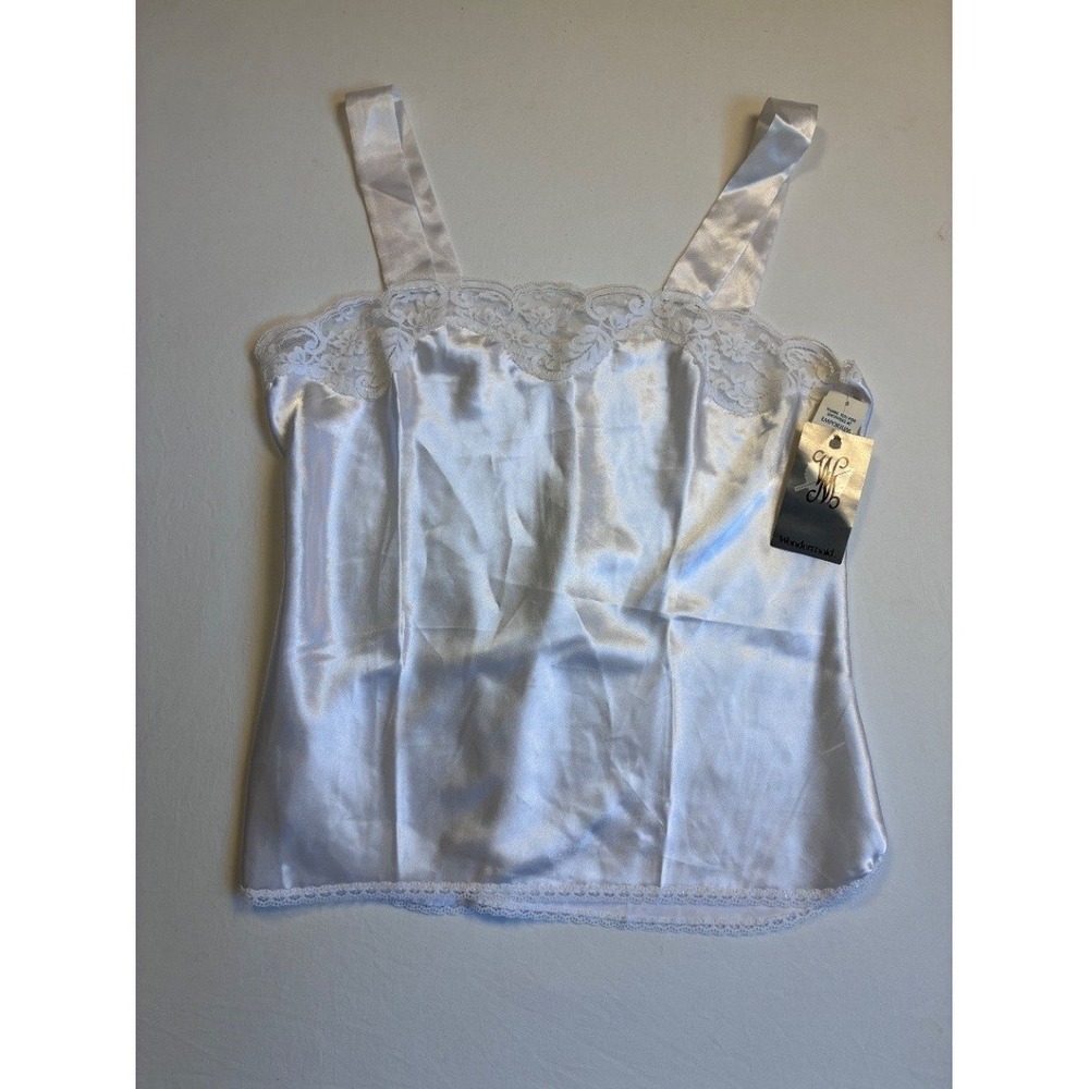 Wacoal Women's Satin Lace Trim Camisole Medium White